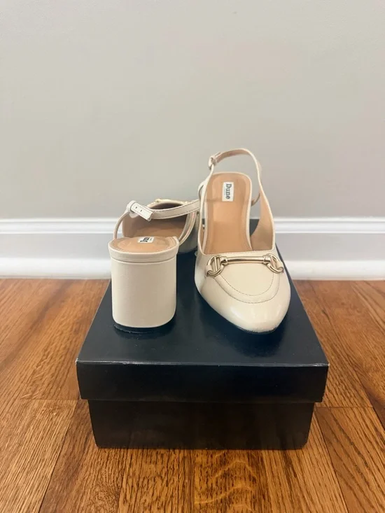 DUNE LONDON Cassie Snaffle-Trim Slingback in Ecru - Picture 3 of 6